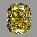 10.50 ct RARE Fancy Vivid Yellow Cushion 