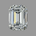 An emerald-cut diamond D VS1 .