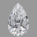 Pear-shaped diamond on a gray background