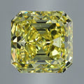 5.90 ct Fancy Vivid Yellow Asscher Rare Natural Diamond