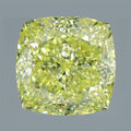 Matched Pair 3.60ct Total Weight Fancy Intense Yellow Cushion Rare Natural Diamnd