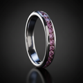 0.75ct Vivd Pink Diamonds Eternity Band Pt950