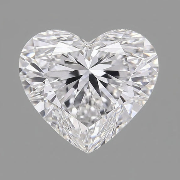 A heart-shaped brilliant cut diamond 11.5 carat D Flawless against a solid gray background.