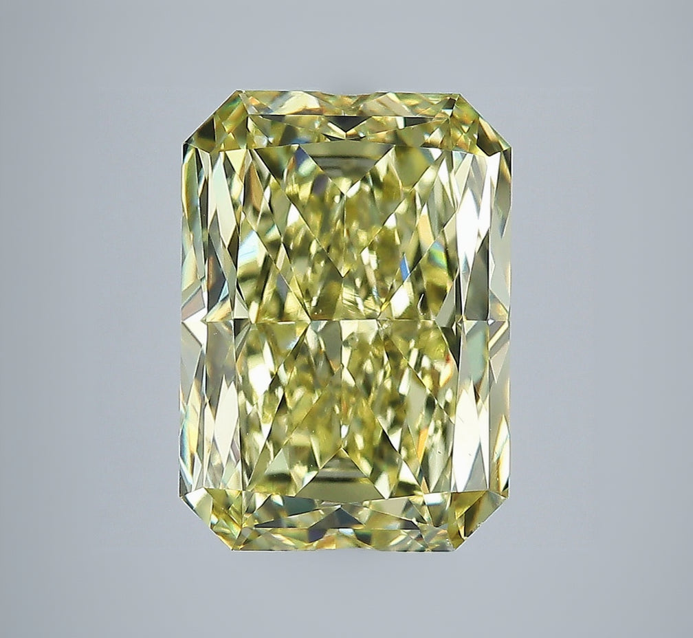 6.01 ct Fancy Intense Yellow Radiant Rare Natural Diamond