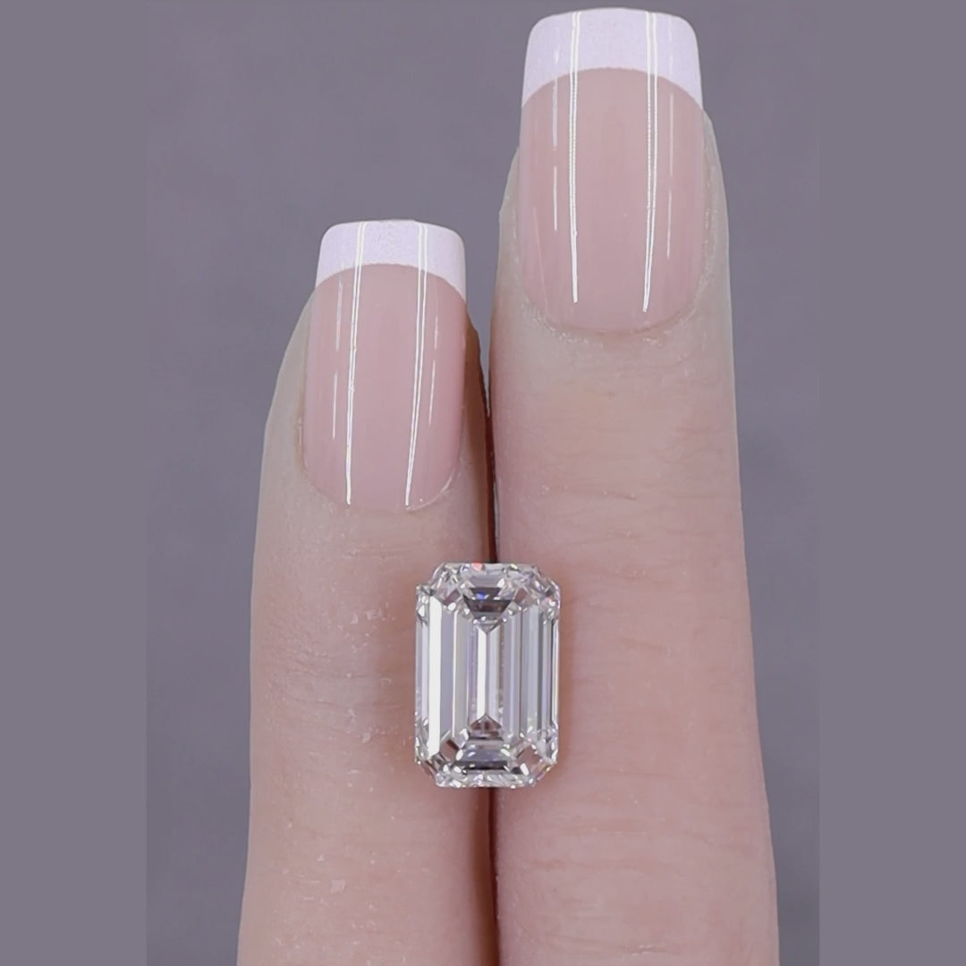 6.00 ct F VS1 Emerald GIA Graded Colorless Rare Natural Diamond