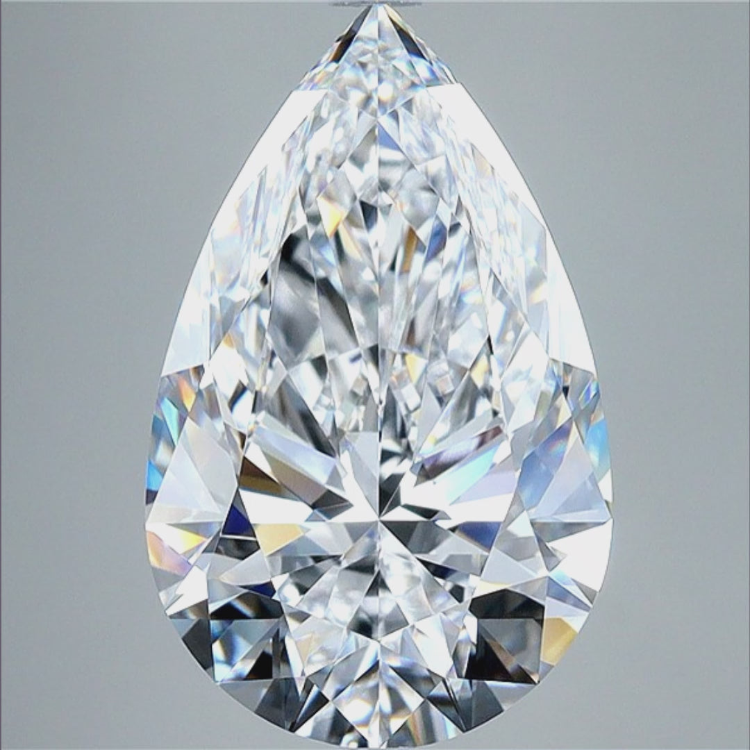 5.40 ct D FL Type IIa Pear GIA Graded Colorless Rare Natural Diamond