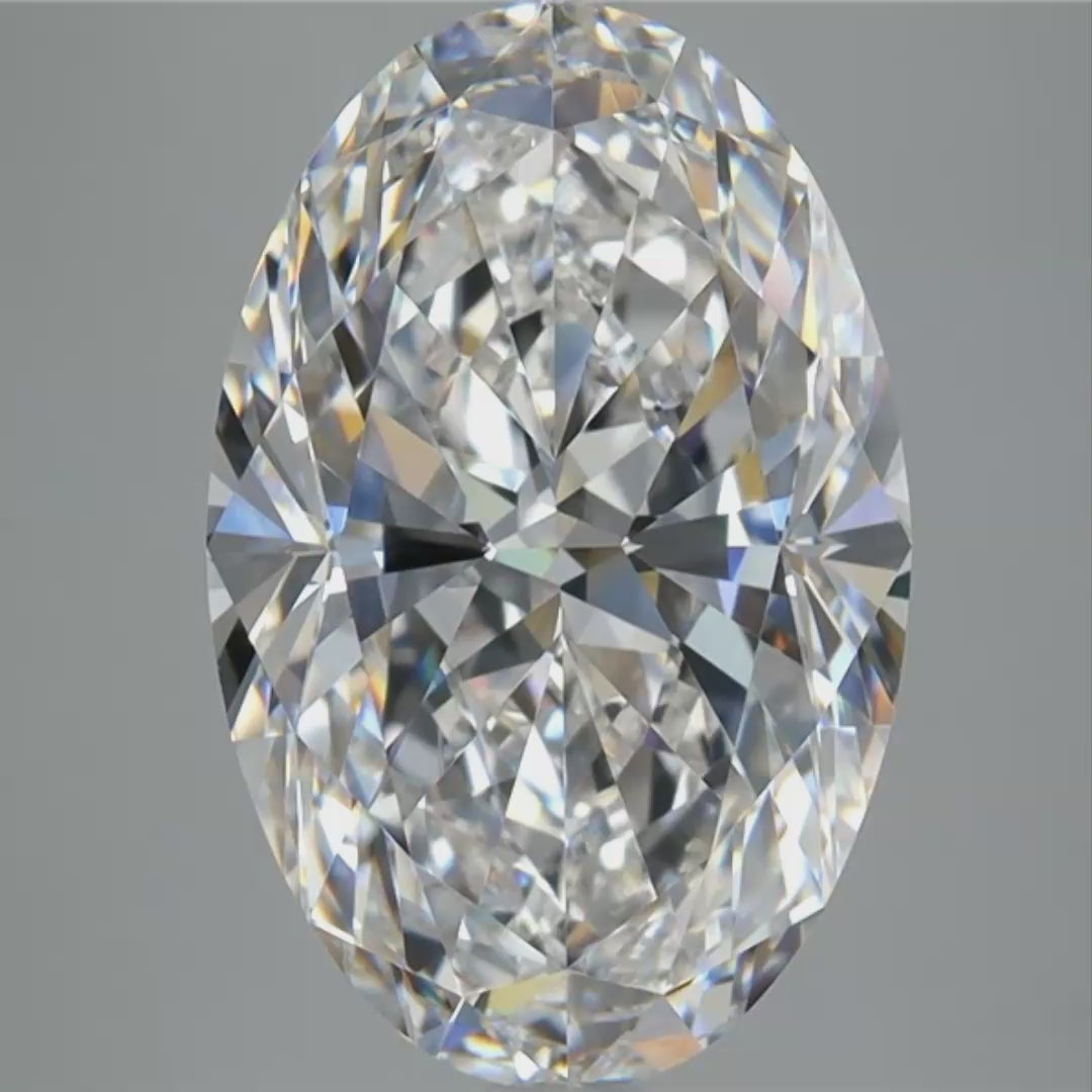 5.00 ct F IF Oval GIA Graded Colorless Rare Natural Diamond