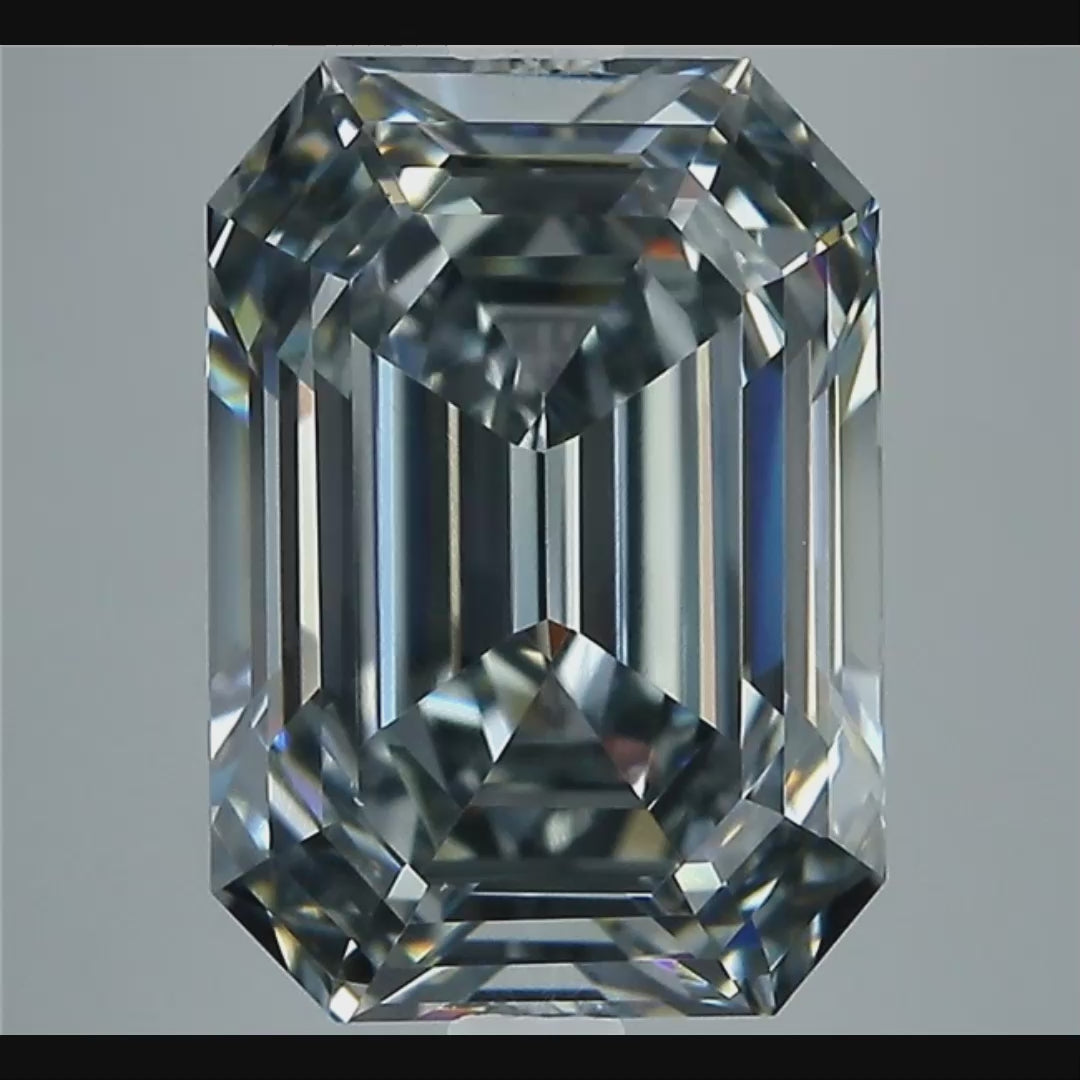 3.45 ct Fancy Gray Blue Emerald Rare Natural Diamond