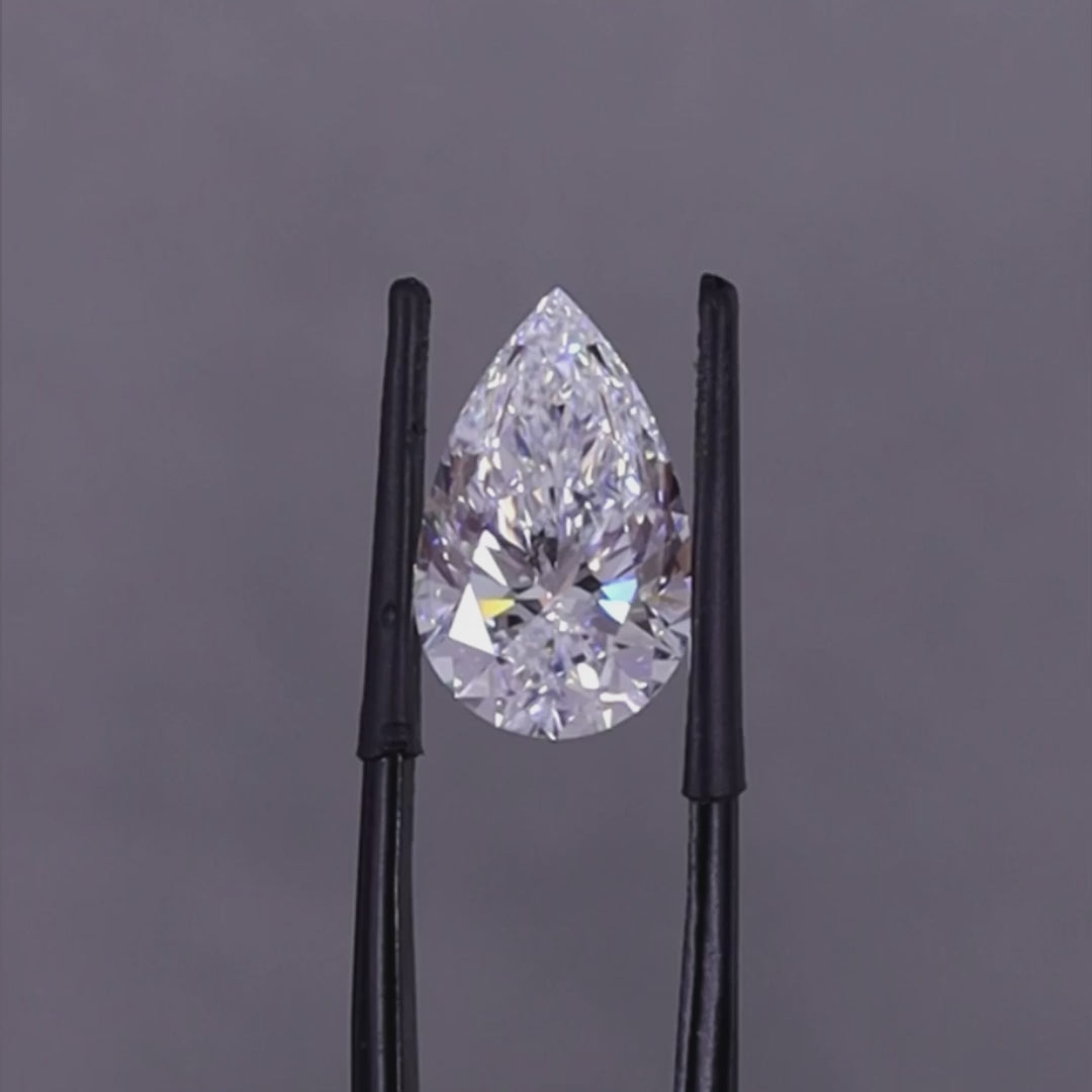 5.40 ct D FL Type IIa Pear GIA Graded Colorless Rare Natural Diamond