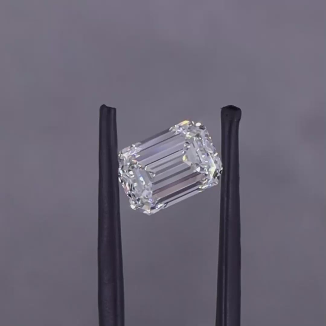 5.00 ct F VS1 Emerald GIA Graded Colorless Rare Natural Diamond