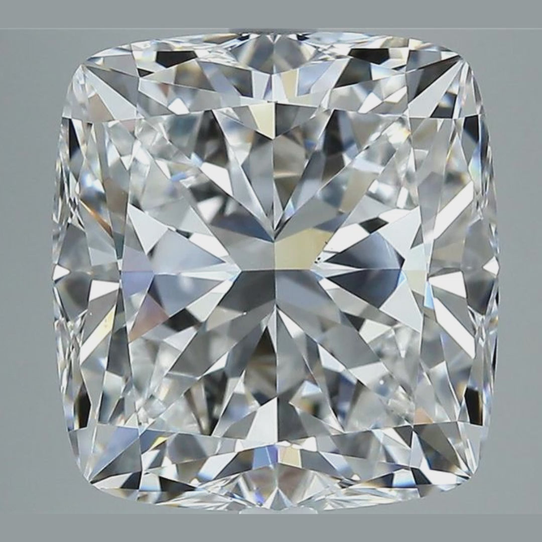 7.00 ct E VS1 Cushion GIA Graded Colorless Rare Natural Diamond