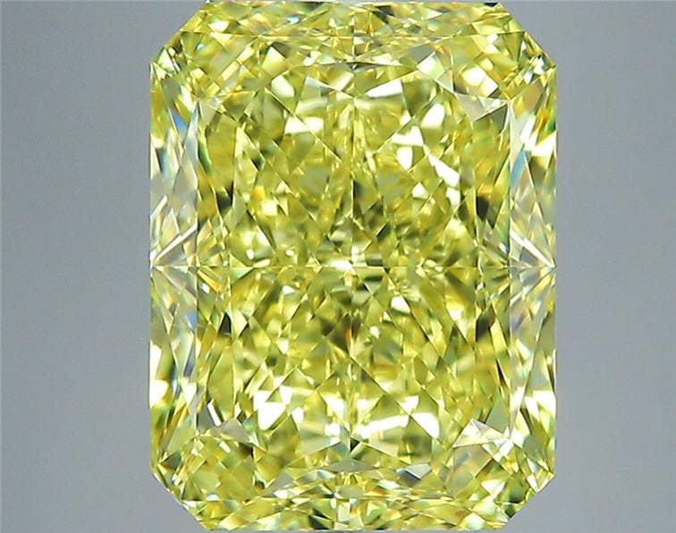 6.06 ct FancyVivid Yellow Radiant Rare Natural Diamond