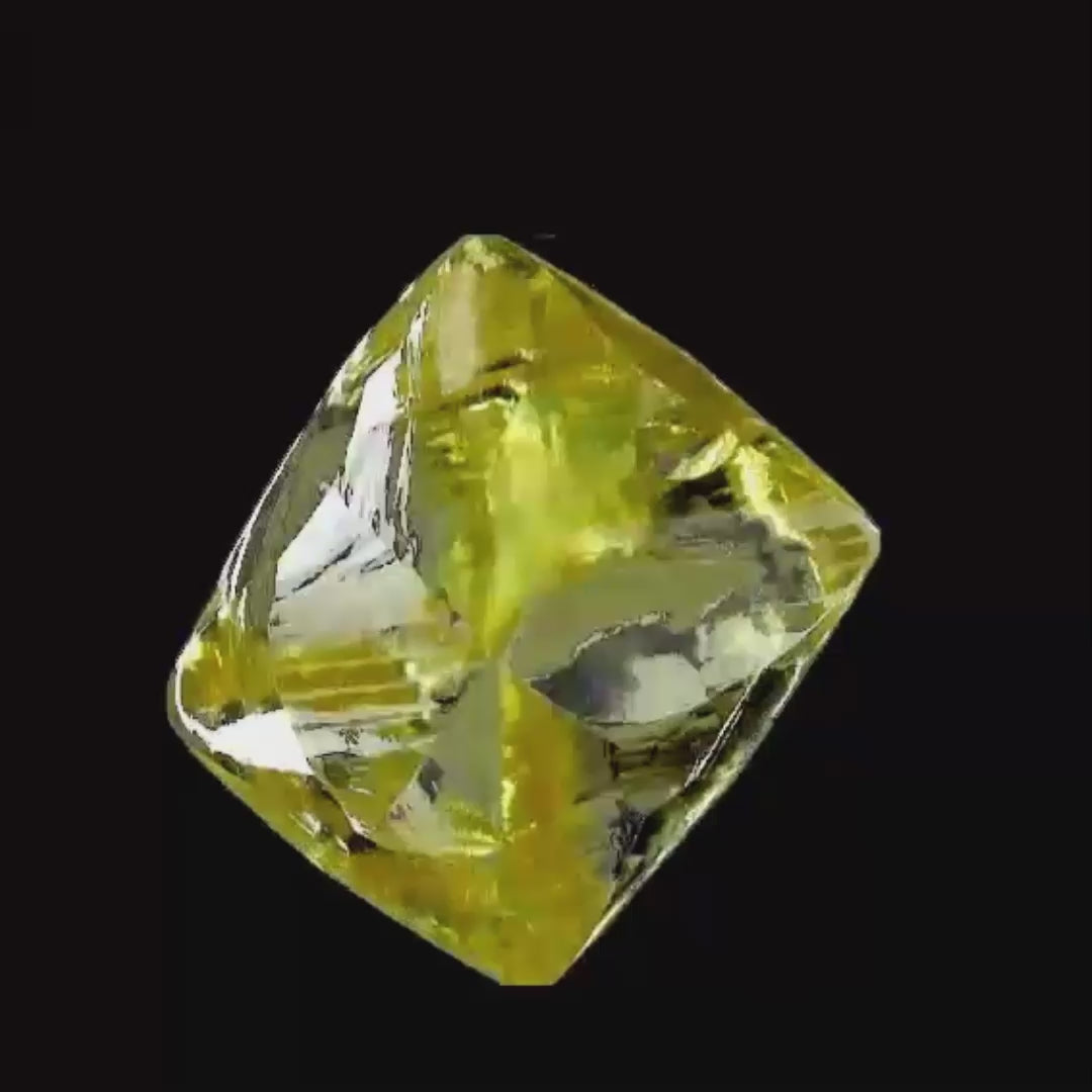 3.00 ct Fancy Vivid Yellow Emerald Rare Natural Diamond