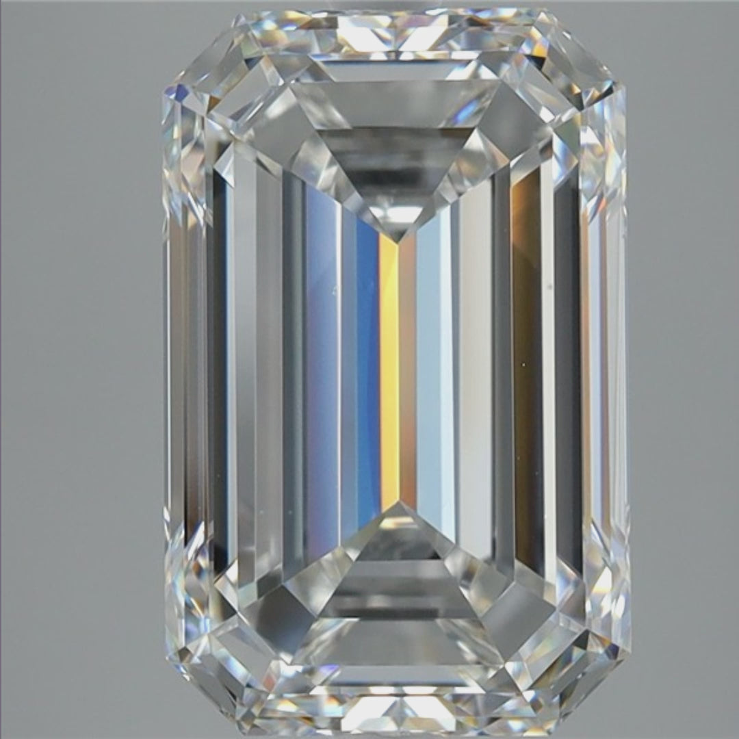 6.00 ct F VS1 Emerald GIA Graded Colorless Rare Natural Diamond