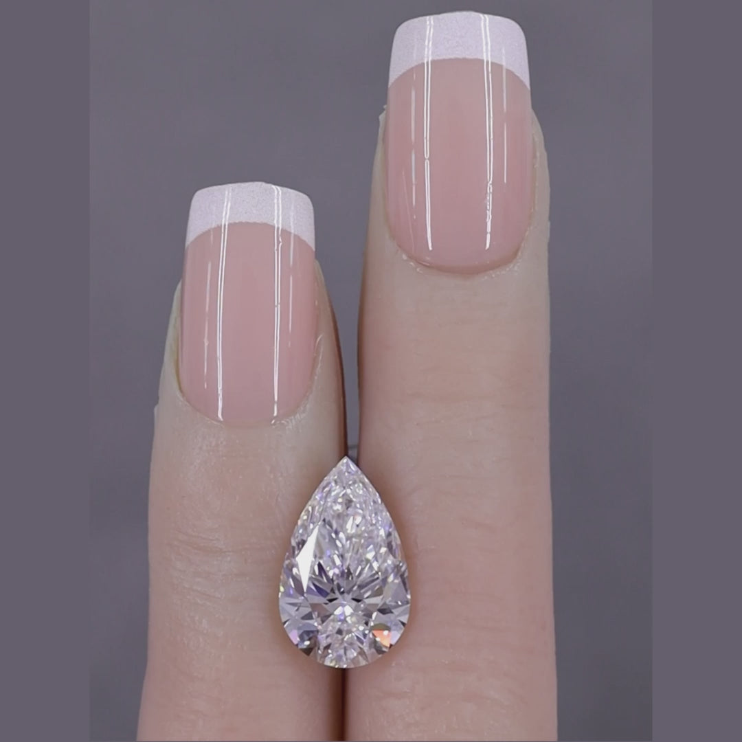 5.40 ct D FL Type IIa Pear GIA Graded Colorless Rare Natural Diamond