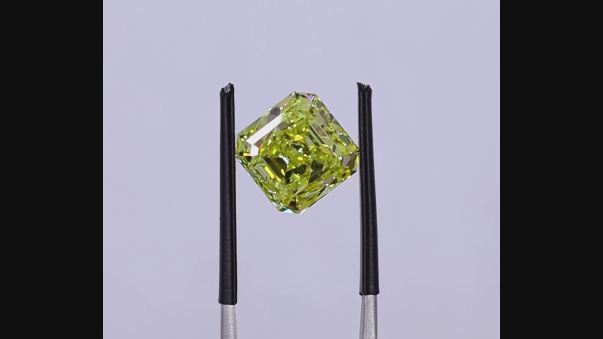 5.90 ct Fancy Vivid Yellow Asscher Rare Natural Diamond