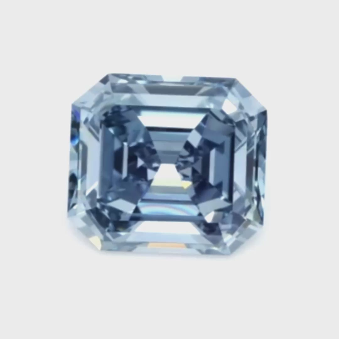 2.95 ct IF Vivid  Blue Emerald Rare Natural Diamond