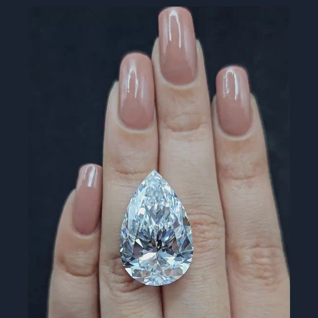 20.00 ct  D VVS1 Pear Shape GIA Graded Colorless  Rare Natural Diamond