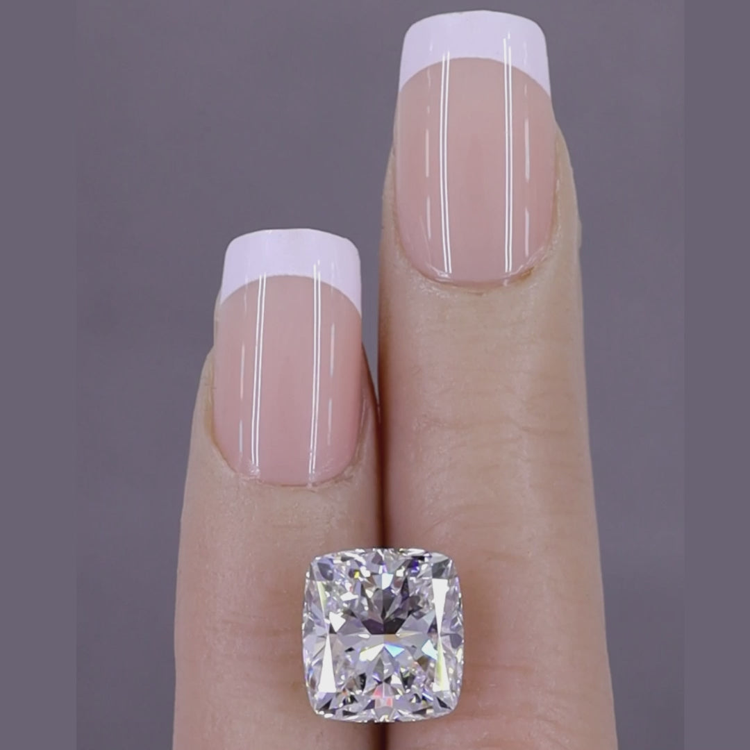7.00 ct E VS1 Cushion GIA Graded Colorless Rare Natural Diamond