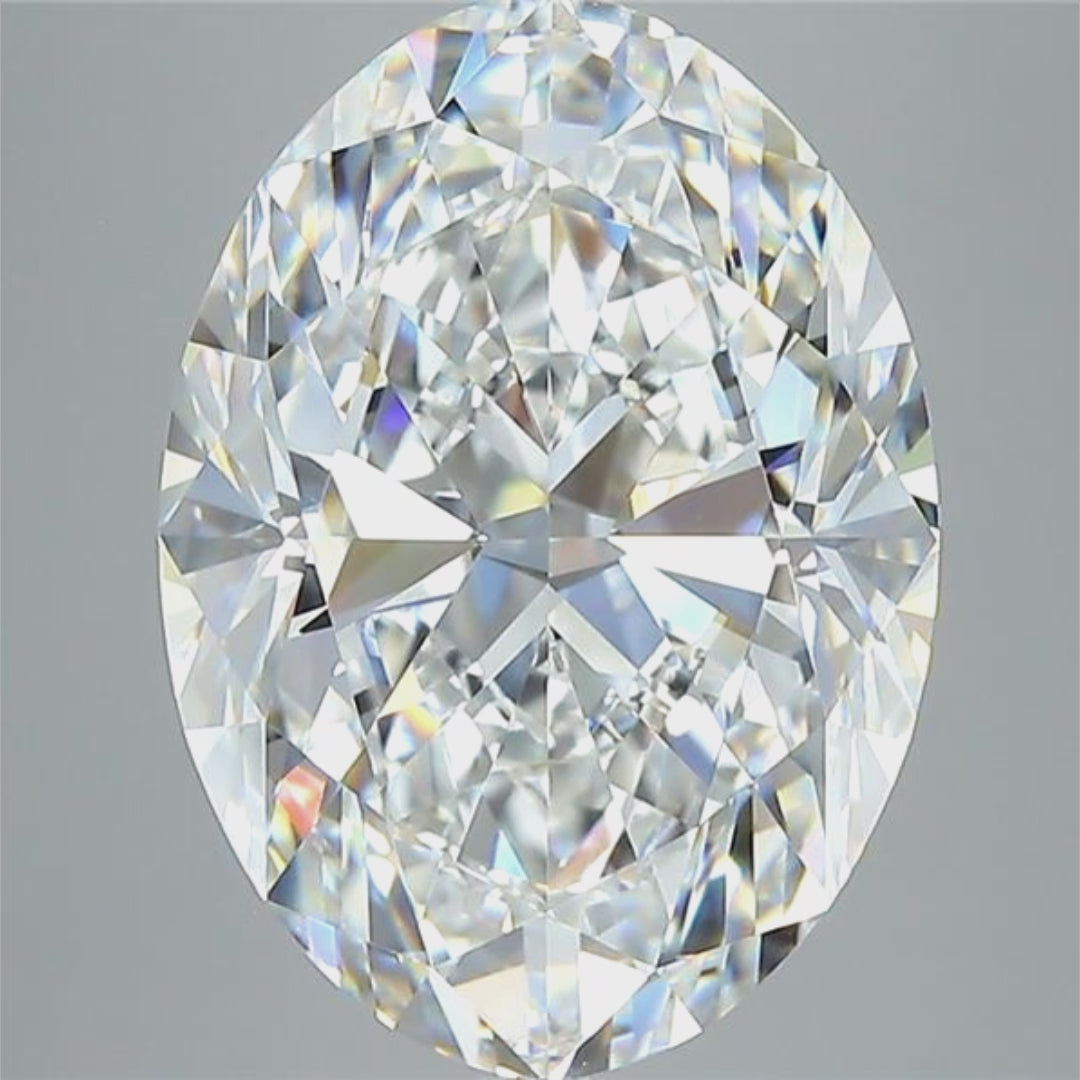 5.45 ct F VVS2 Oval GIA Graded Colorless Rare Natural Diamond